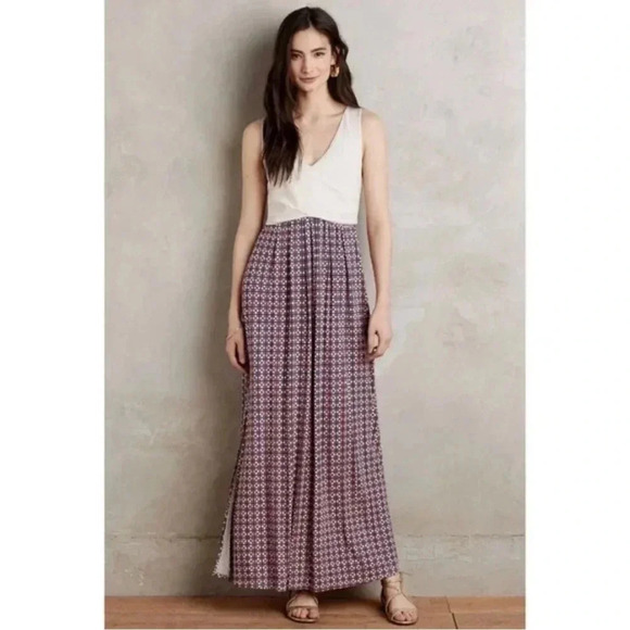 Maeve Anthropologie Elysian Maxi Dress Size Small Petite - Picture 3 of 10